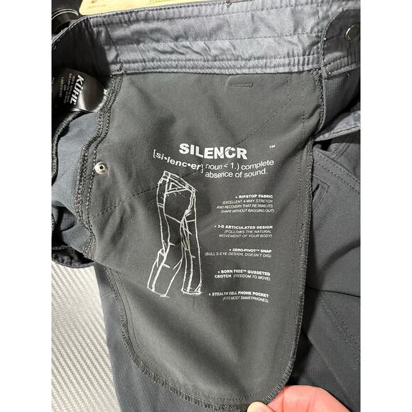 Kuhl Silencr Ripstop Pants Black Size 30x28 Performance Outdoors Hiking Hunting - Picture 6 of 16
